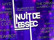 Nuit de l'ESSEC 2020 à Cergy avec Salut C’est Cool, Breakbot, The Driver
