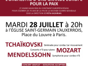 Concert de l'Orchestre d'une Grande Europe pour la Paix à l'église Saint Germain l'Auxerrois