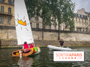 Du kayak et du canoë gratuit sur la Seine face à l'Île Saint-Louis à la base nautique du Bras Marie