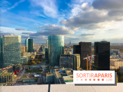 Réouverture du toit de la Grande Arche de La Défense