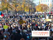 Manifestation pour les libertés place du Palais-Royal à Paris ce samedi 23 janvier 2021
