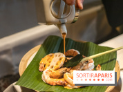 Djakarta-Bali : pepes udong (gambas à l'étuvée dans une feuille de bananier)