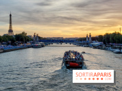 Visuels Paris - La Seine - Péniche - Coucher de soleil 