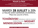 Concert de l'Orchestre d'une Grande Europe pour la Paix à l'église Saint Germain l'Auxerrois
