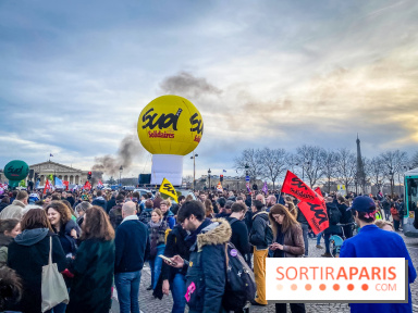 Manifestation Paris - Visuels - Réforme des retraites place Concorde