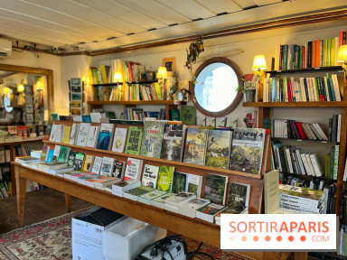 L'eau et les rêves, la péniche-librairie botanique sur le Canal de l’Ourcq