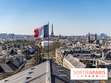 Le panorama du Panthéon - l'une des plus belles vues de Paris à 360° - vue paris - Tour Eiffel - drapeau