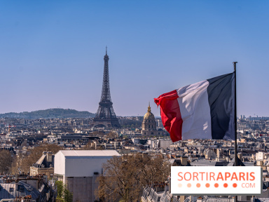 Le panorama du Panthéon - l'une des plus belles vues de Paris à 360° - Tour Eiffel - drapeau