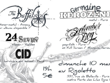 The Buffalos + Germaine Kerozene + September Boy + 24 Seven + CID