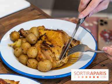 Label Broche restaurant - David Gallienne - Table du Gourmet - Galeries Lafayettes - Top Chef -  poulet