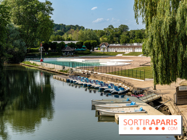 L'Isle-Adam, l'un des plus beaux village d'Ile-de-France -  La plage - pédalos - barque