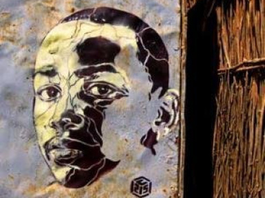 Pochoir de l'artiste C215, Senegal.