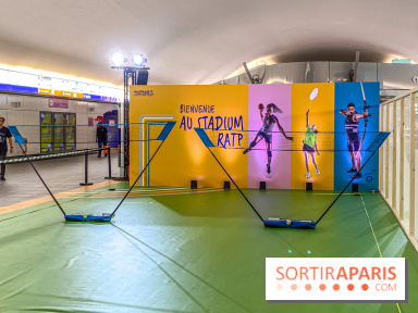 JO de Paris 2024 : animations sportives Stadium RATP à la station Auber - IMG 9273