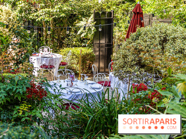 Terrasse de l'Hôtel Particulier, le jardin verdoyant au cœur de Montmartre - photo - A7C06409