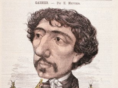 of French architect Charles Garnier alongside the Paris Opera House that he designed. --- Image by © Leonard de Selva/CORBIS