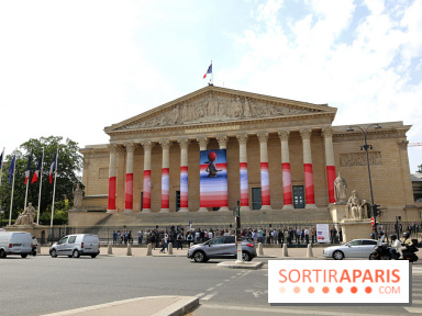 Seth habille la colonnade de l’Assemblée nationale - nos photos
