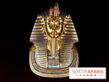 Le masque de Toutânkhamon sur fond noir - Toutankhamon : son tombeau et ses trésors