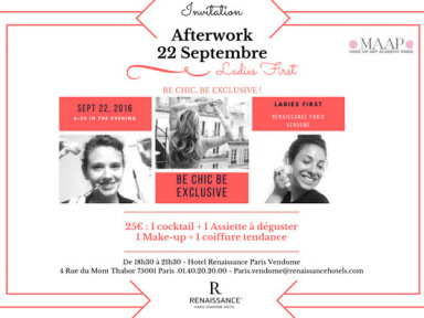 Be chic, be exclusive : l'afterwork girly de l'hôtel Renaissance Vendôme