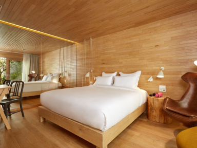 Ouverture de la 1ère chambre cabane dans le jardin du 9 Hôtel Montparnasse