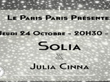 Solia x Julia Cinna en Concert Au Paris Paris Club