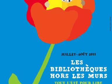 bibliothèque hors les murs 2011, lire dans les parcs et jardins, lecture enfant