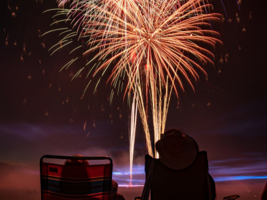 Feu d'artifice du 14 juillet 2019 sur la base de loisirs de Bois le Roi