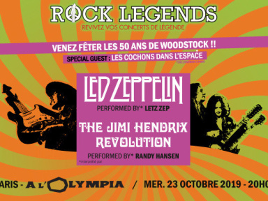 ROCK LEGENDS, Woodstock 50th Anniversary à l'Olympia en octobre 2019