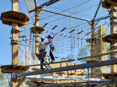 AccroCamp sur l’île de loisirs de Jablines Annet, le premier accrobranche autoporté