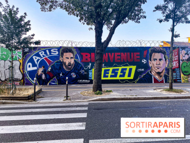 PSG : une fresque géante célèbre l'arrivée de Lionel Messi à Paris