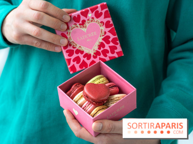 Saint-Valentin chez Ladurée 2024 : le coffret de macarons cœur