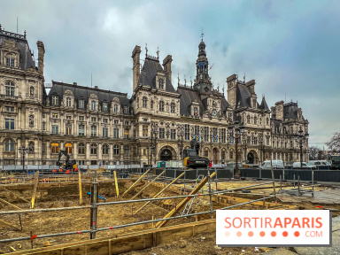 Le parvis de l’Hôtel de Ville de Paris se transforme en forêt urbaine, les premiers arbres plantés !