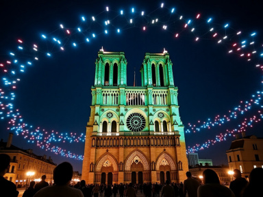 Spectacle de drones gratuit pour clôturer les Lueurs de Mantes 2, le parcours des Yvelines