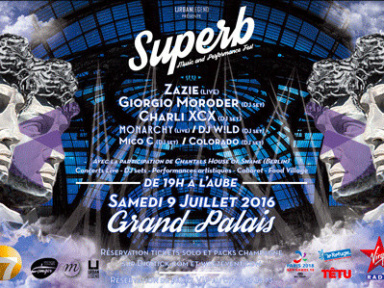 Superb au Grand Palais avec Zazie, Giorgio Moroder...