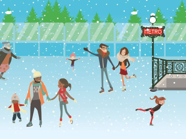 Patinoire RATP à la station Glacière