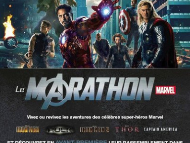 marathon marvel, avengers en avant-première, 