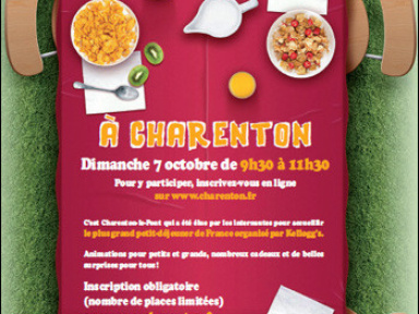 Le Plus Grand Déjeuner de France par Kellogs à Charenton le Pont