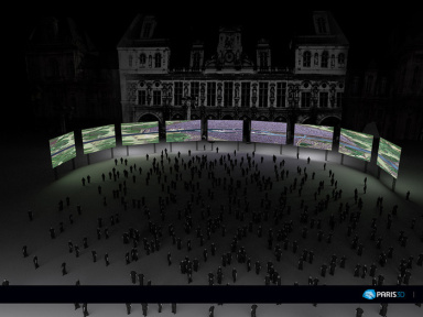 paris la soirée à remonter le temps, 3d, parvis hotel de ville
