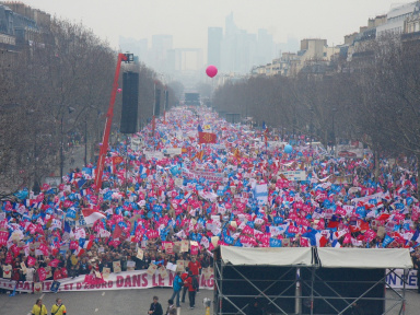 Manifestation contre le mariage gay à Paris de ce dimanche 24 mars 2013