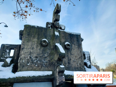 Paris : quelle est cette sculpture en forme de visage inca ? 