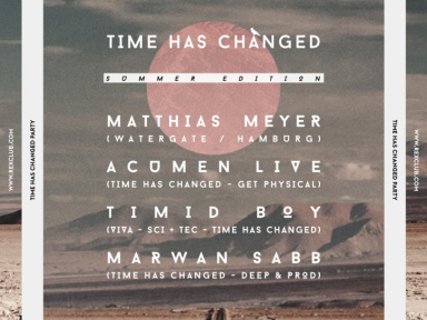 Time Has Changed Summer Time Party au Rex Club
