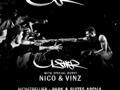 Usher en concert au Zénith de Paris en février 2015