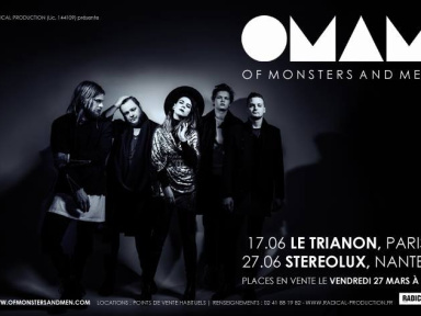 Of Monsters and Men en concert au Trianon de Paris en juin 2015