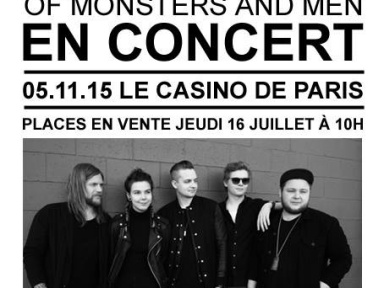 Of Monsters And Men en concert au Casino de Paris en novembre 2015