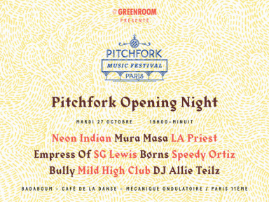Pitchfork Music Festival Paris 2015 : Opening Night 