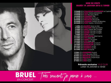 Bruel chante Barbara au Théâtre Mogador à Paris