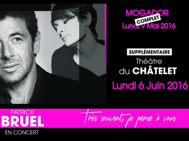 Patrick Bruel en concert au Théâtre du Châtelet de Paris en juin 2016