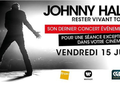 Johnny Hallyday : "Rester Vivant Tour" au cinéma du Grand Rex de Paris