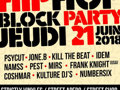 Fête de la Musique 2018 à Paris : Hip Hop Block Party Impasse St Sébastien 