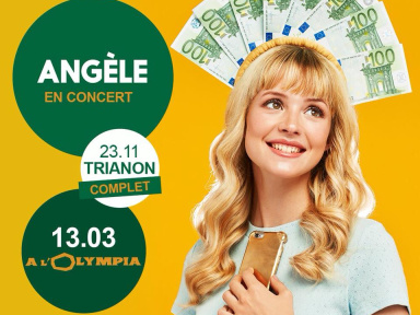 Angèle en concert à l'Olympia de Paris en mars 2019