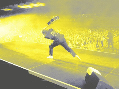 Post Malone en concert à l'AccorHotels Arena Bercy de Paris en février 2019